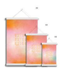 Load image into Gallery viewer, Reset to Rise - Art Print with Hanger