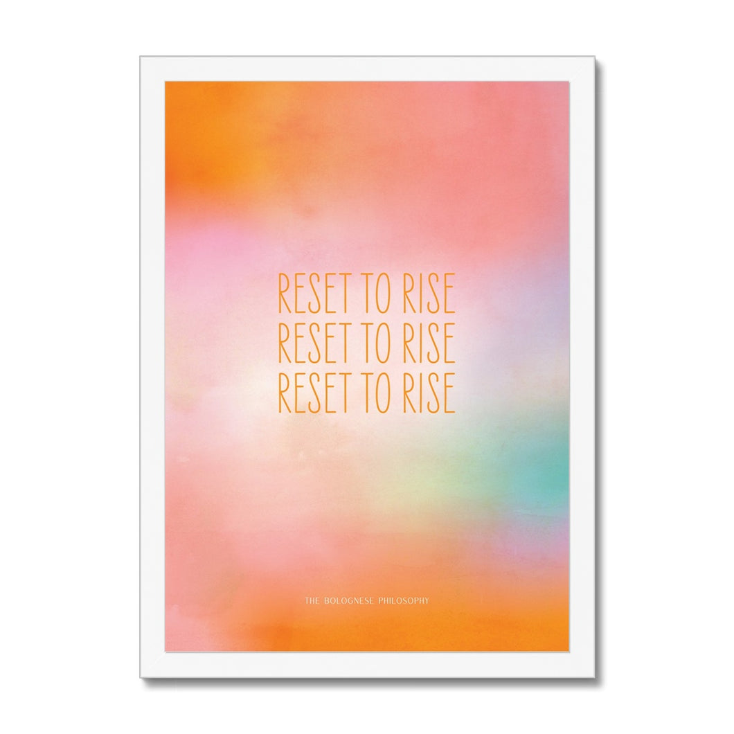 Reset to Rise - Framed Art Print
